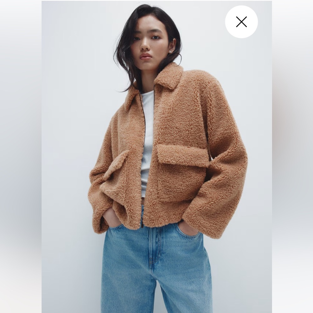 H&M Tan Teddy Jacket
